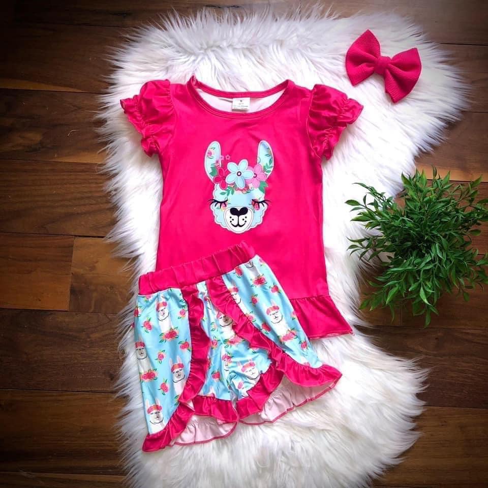 Lovely Llama Short Set