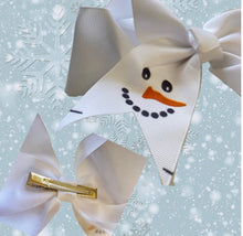 Load image into Gallery viewer, Snowman Holiday Dress w/ Bow
