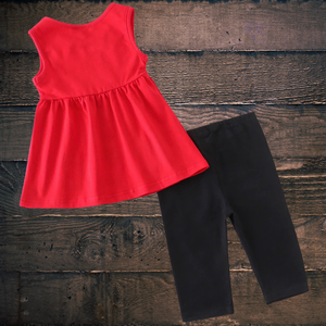 Red Pencil Capri Set