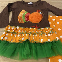 Load image into Gallery viewer, Turkey Tutu Poka Dot Pant Set
