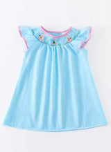 Load image into Gallery viewer, Blue Gingham Smock Dress
