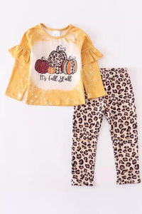 Fall Animal Print Pant Set