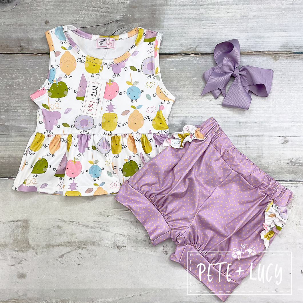 Funny Fruits Short Set