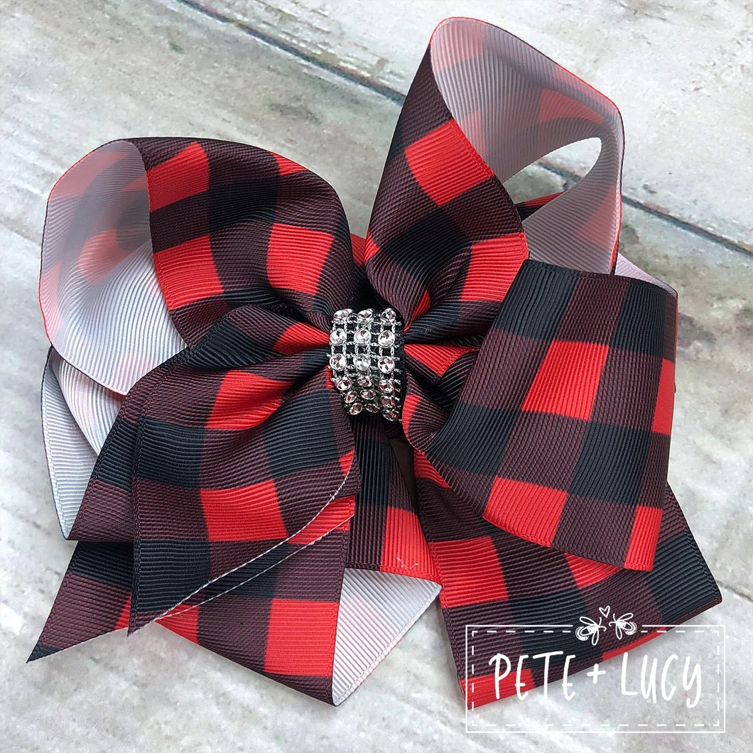 Buffalo Plaid 6 inch Bow