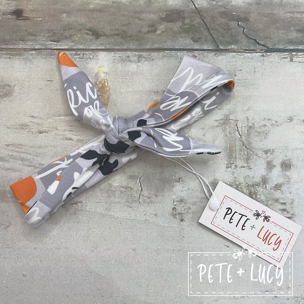 Pete and Lucy Trick or Treat Tie Headband