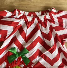 Load image into Gallery viewer, Red &amp; White Chevron Tree Dress
