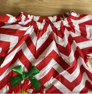 Red & White Chevron Tree Dress