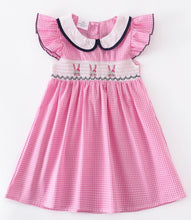 Load image into Gallery viewer, Pink Plaid Easter Smock Dress
