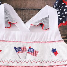 Load image into Gallery viewer, Patriotic Appliqué Smocked Short Set
