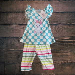 Pastel Polka Dot Easter Capri Set