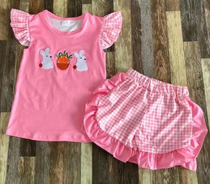 Pink Bunny Short Set