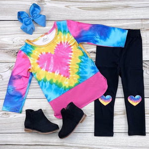 Tie Dye Heart Pants