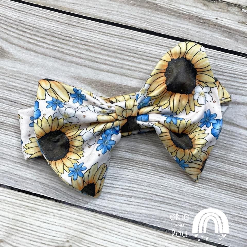 Sunflower Bow Headband